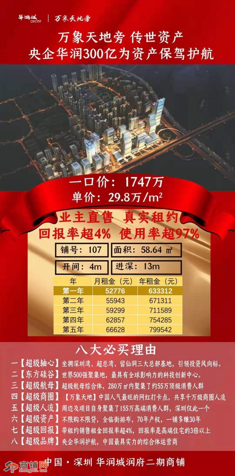 南山科技金融城万象天地绝版金铺图2