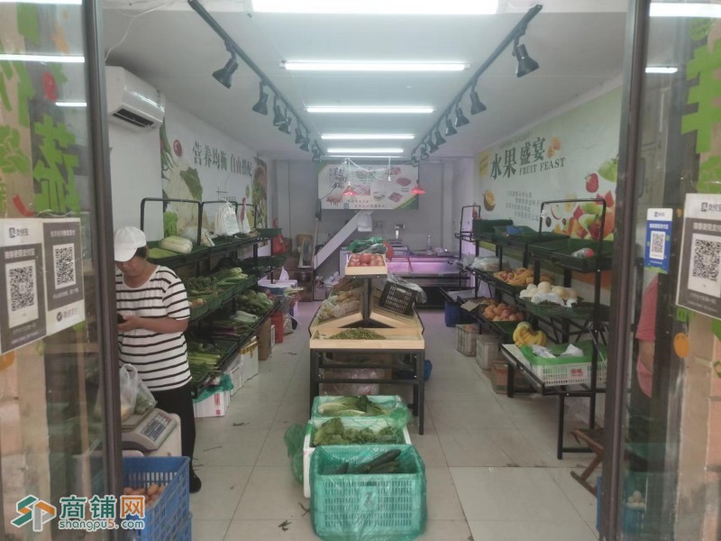 小区门口40平生鲜超市大挑高已做好隔层诚心转让图2